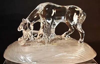 Crystal Horse Figurine With Foul Frosted Base Made In France Cristal D’Arques • $24.99