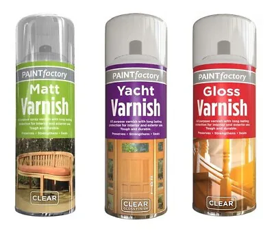 All-Purpose Aerosol Spray Paint Matt Gloss Yacht Metal Wood Plastic 250 & 400ml • £5.85