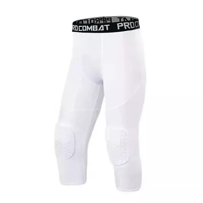 Men's Knee Pads Protector Leggings 3/4 Compression Basketball Sports Tight Pants • $18.99
