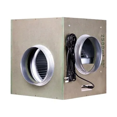 Acoustic 10  MDF Box Fan 2500m3 Wooden Hydroponics Ventilation Vortex Grow Room • £295