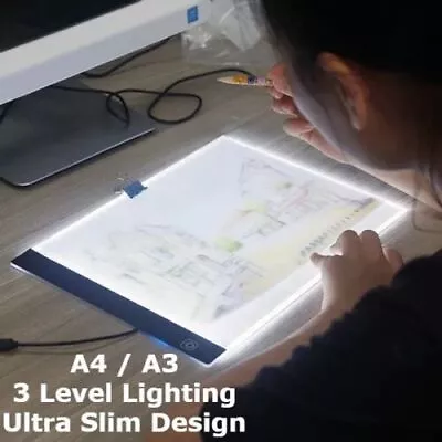 A4 LED Drawing Copy Board Diamond Painting Light Box Tracing & Ultra-thin Pad • £13.99