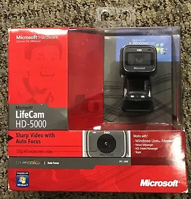 Microsoft LifeCam HD-5000 720p HD Webcam Camera -NEW (Box Damage) • $77