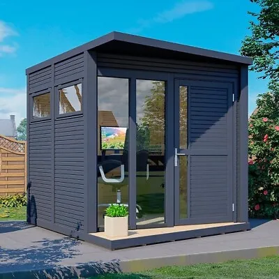 Rowlinson Bertilo Garden Concept Home Office Studio Wooden Summer House Grey • £3008.52