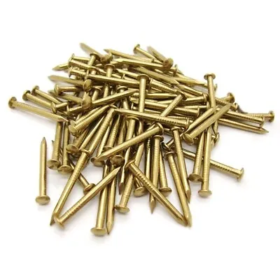 SOLID BRASS PANEL PINS 10 Mm X 50 Dolls House Craft Projects • £4.25