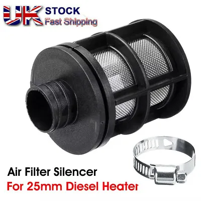 UK 25mm Air Intake Filter Silencer Parts For Webasto Eberspacher Diesel Heaters • £6.57