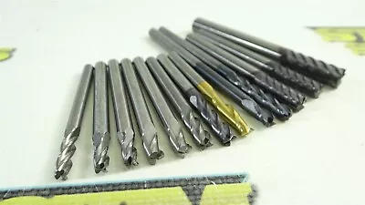 13 Assorted Solid Carbide Square & Corner Radius End Mills 5/32  To 3/16  Osg • $9.95