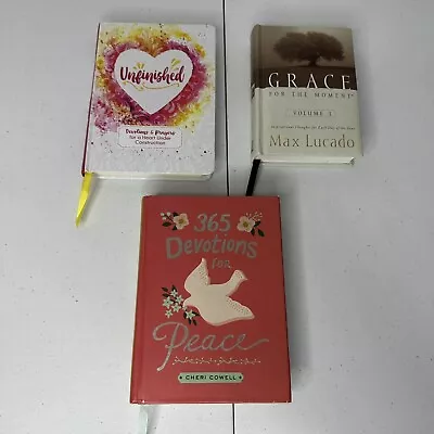 Devotional Lot Of 3 Christian Bible Max Lucado 365 Devotions For Peace Prayers • $12.99