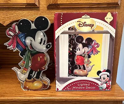 Disney Mickey Mouse Gift Present 15  Lighted Window Decor Christmas Decoration • $39.99