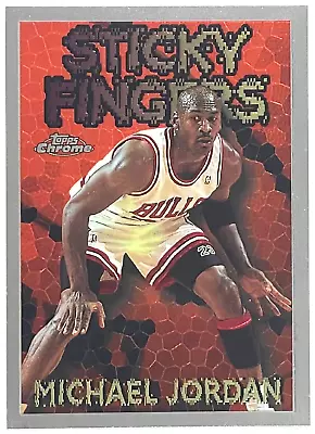 1996-97 Topps Chrome Season's Best Sticky Fingers Michael Jordan SP Insert #SB18 • $125