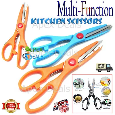 Multifunctional Kitchen Tools Kitchen Scissors Stainless Steal Meat Vegetable UK • £3.15