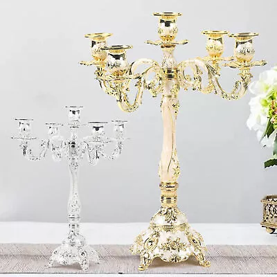 Table Candlesticks Candelabra Home Party Wedding Dining 5-Arm Candle Holder UK • £39.99