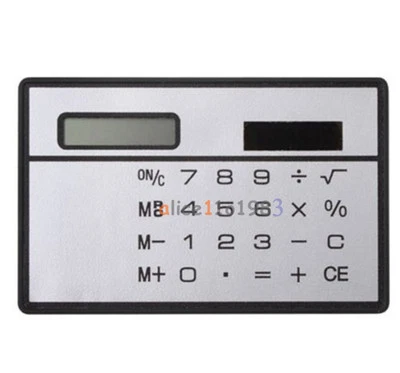 £1.85 • Buy 8 Digits Ultra Thin Mini Slim Credit Card Solar Power Pocket Calculator