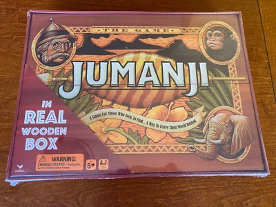 $90 • Buy JUMANJI THE GAME IN A REAL WOODEN BOX SPINMASTER Brand New And Sealed