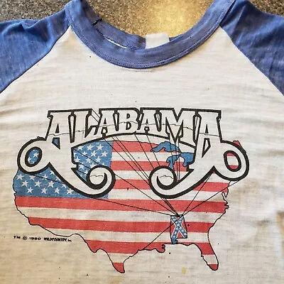 Alabama Vintage Vtg 80's Concert Tour Tee Shirt 1982 Single Stitch Raglan • $30