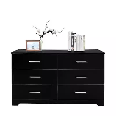 6 Drawer Double Dresser Clothing Chests Of Storage Organizer Cabinet Bedroom • $143.99