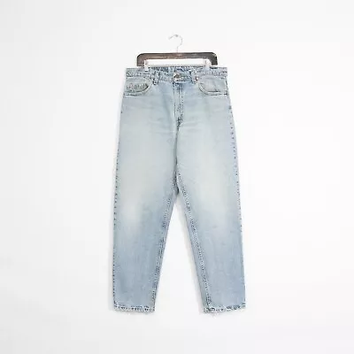 Vintage 90s Levis 550 Jeans 36x32 - Faded Distressed Light Wash Relaxed Tapered • $34.99