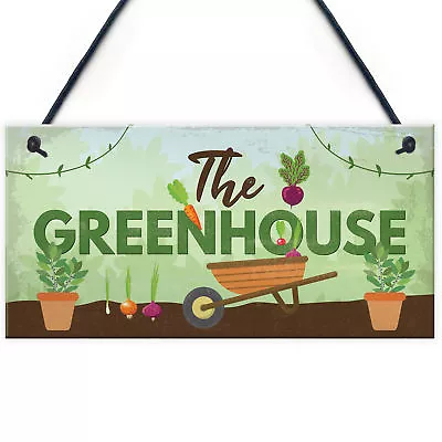 £3.99 • Buy The Greenhouse Plaque Garden Shed House Sign Dad Grandad Mum Nan Birthday Gift