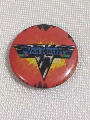 VAN HALEN Pin Vintage 80s Band Pin Pinback Button Rock Band 1” Badge 1980s • $8