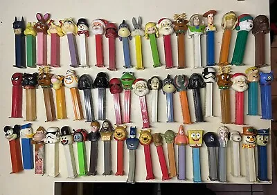 Pez Dispenser Lot Vintage Rare 57 Original Pez Dispenser Toys • $49.99