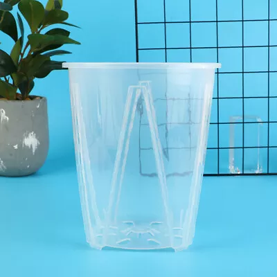 Plant Pot DIY Plastic Transparent Cylindrical Flower Holder Vegetable Planter • £6.34