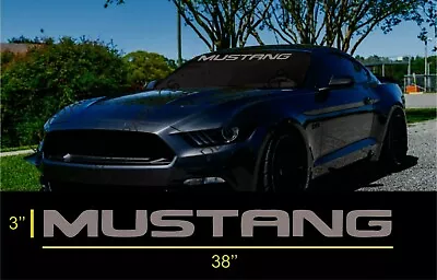 Ford Mustang Bold Text GT Windshield Logo Text Banner Vinyl Decal Sticker  • $16.99