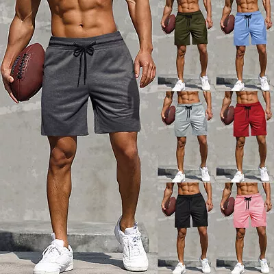 Mens Drawstring Shorts Summer Beach Sports Gym Fitness Hot Pants Size 36-44 • £10.19