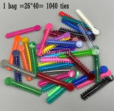 Dental Orthodontic Elastic Ligature Ties Rubber Bands For Brackets Brace 1 Bag • $3.95