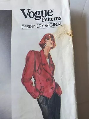 Vintage Sewing Pattern VOGUE Designer Original Karl Lagerfeld # 1747 SZ 10 FF • $8.99