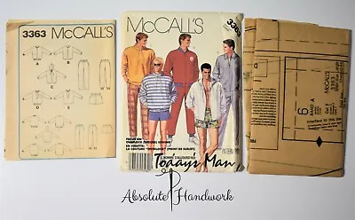 80'S McCall's Sewing Pattern 3363 Men's Jacket Top Pants Shorts Size Large UC • $6