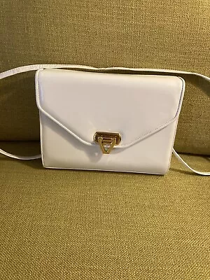 Frenchy Of California White Leather? Convertible Shoulder/Clutch Envelope  Bag • $21.50