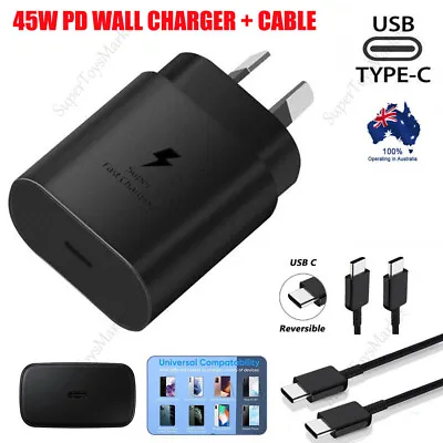 $5.98 • Buy 45W USB Type-C Wall Adapter Fast Charger PD Power Brick Plug For Samsung Galaxy