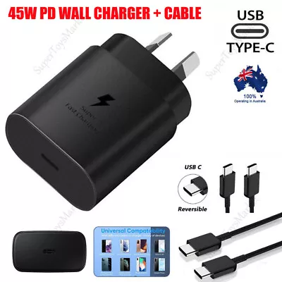 $5.98 • Buy 45W USB Type-C Wall Adapter Fast Charger PD Power Brick Plug For Samsung Galaxy