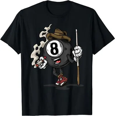 NEW LIMITED Funny 8 Ball Billiard Pool Player Eight Ball Billiards T-Shirt S-5XL • $15.99