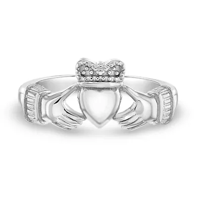 925 Sterling Silver Size 2-5 Unisex Irish Kid's Claddagh Ring Band For Children • $14.99