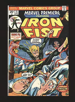 Marvel Premiere # 15 - 1st Iron Fist Marvel Value Stamp Intact Fine/VF Cond. • $66.99