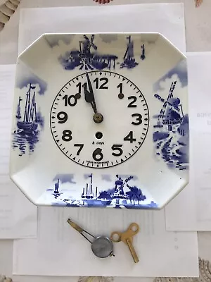 Delft Pendulum Clock Complete Keeps Perfect Time. • $69.99