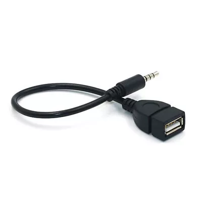 3.5Mm Male To Usb Female Cable Car CDs Player Aux Car Audio Cable • $7.44