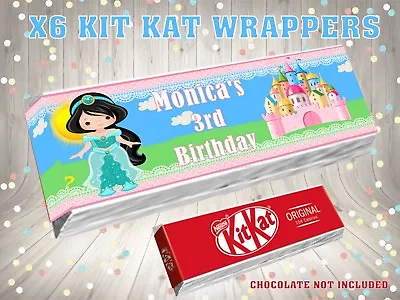 £1.20 • Buy PERSONALISED PRINCESS JASMINE Kit Kat Label / Wrappers Ideal Party Bag Filler