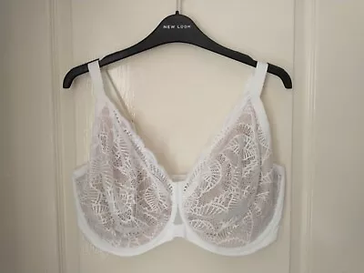 M&S Wired Full Cup Bra Natural Lift White 40G • £12.50