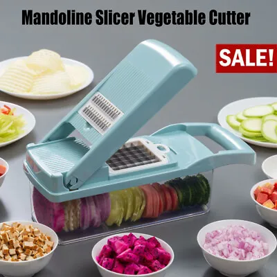 14 In 1 Food Vegetable Salad Fruit Peeler Cutter Slicer Dicer Chopper Kitchen UK • £9.69