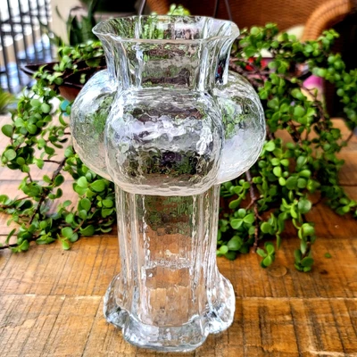 £33.80 • Buy Vintage MCM SEA Glasbruk Kosta Sweden Swedish Crystal Textured Vase 9 H Rare  
