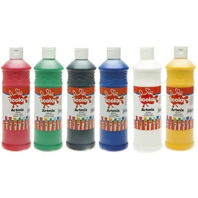 Scola Artmix Ready Mixed Poster Paint Craft Kids Bottles Sets Single Schools • £15.95