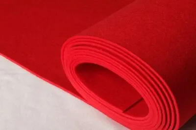 FELT Craft Felt Felt Fabric Solid 3-4 Mm Thick Crafts RED EUR 8.98/m • £3.87