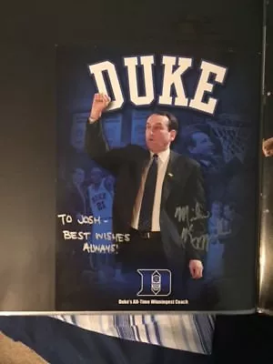 Mike Krzyzewski Duke Blue Devils SIGNED 8x10 Photo Auto Basketball  HOF NCAA USA • $100
