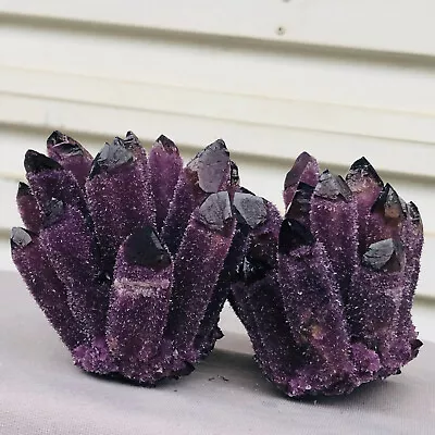 1.37lb   New Find Purple Phantom Quartz Crystal Cluster Mineral Specimen Healing • $0.99