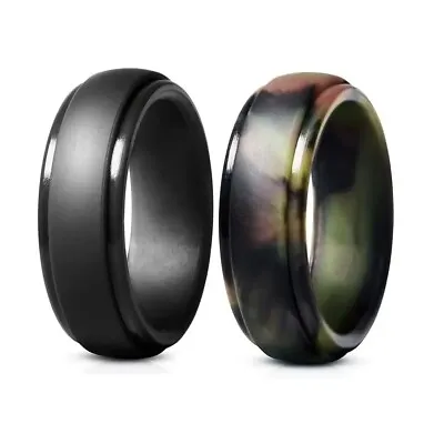 Mens Silicone Wedding Ring - Rugby Gym Crossfit - Sizes S-X • £4.50