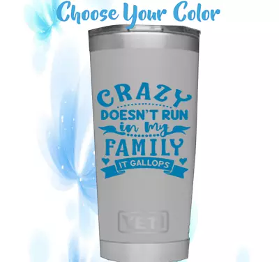 Monogram Vinyl Decal For Tumblers Cups Sticker With (Quote) & Design • $2.75