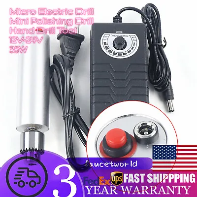 DIY Hand Drill Tool Electric Hand Drill Precise Micro 12-24v Portable Hand  • $22.80