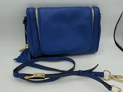 G.I.L.I Blue Leather Halo Bag With Adjustable Strap • $14