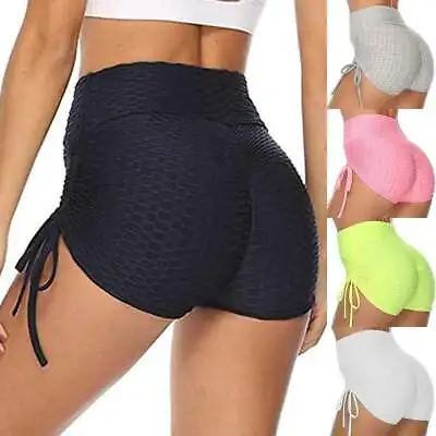 £7.98 • Buy Womens Anti-Cellulite Yoga Pants Shorts Leggings Push Up Ruched Sports Trousers